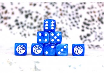Nords Faction Dice On Bright Blue Swirl