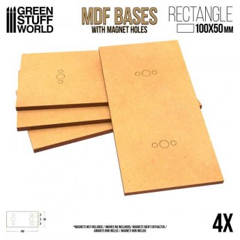 MDF Bases - Rectangle 100x50mm