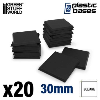 Plastic Square Bases 30 mm