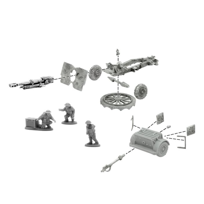 25-Pdr Light Howitzer with British Infantry (Winter) Crew