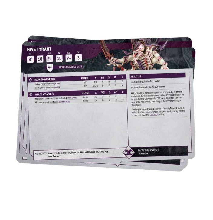 Datasheet Cards: Tyranids