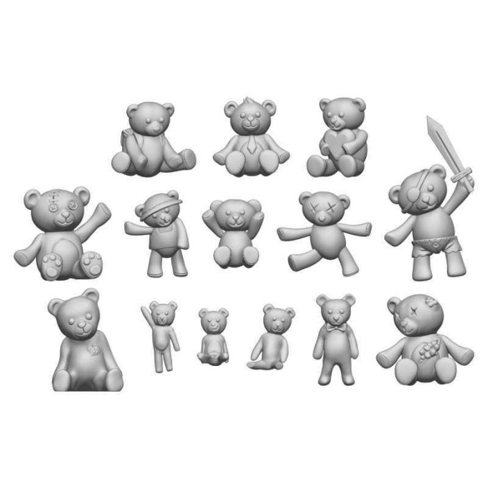 Teddy Bear Resin Set 1:48-1:35