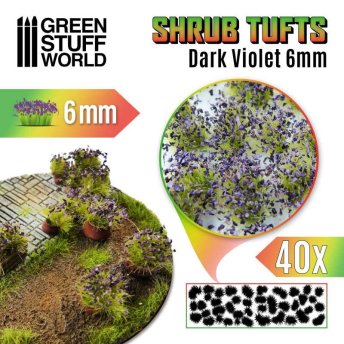 Trsy trávy - 6mm Shrubs - Dark Violet