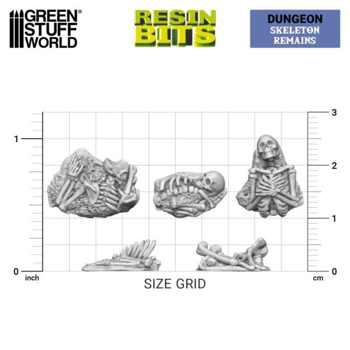 3D printed set - Skeleton Remains 1:48