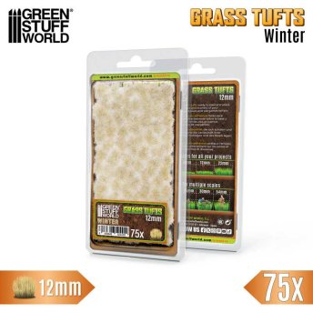 Static Grass Tufts 12 mm - Winter White