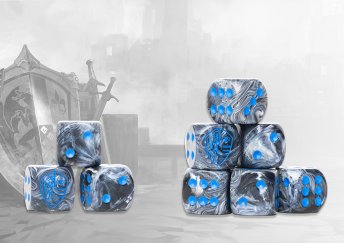 Steel Marbled Dice