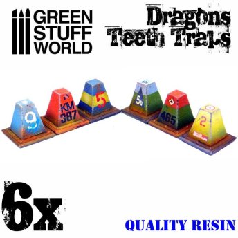 Resin Dragon Teeth Traps for Tanks