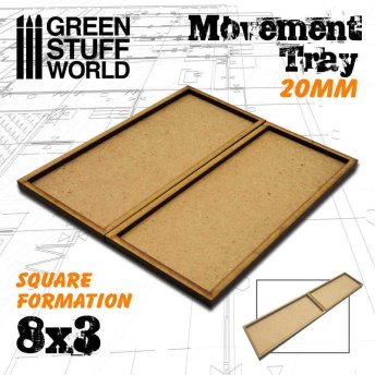 MDF Movement Trays 20mm 8x3