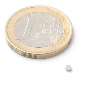 Magnet priemer 2mm, výška 0,8mm, 10ks