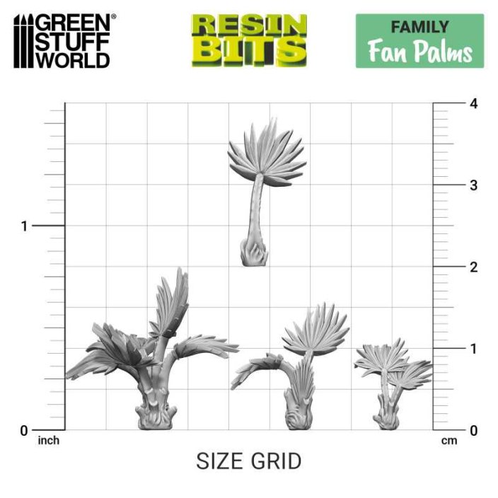 3D printed set - Fan Palms
