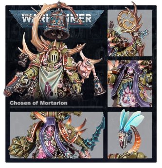 Malignant Plaguecaster, Noxious Blightbringer, and Plague Marine Champion