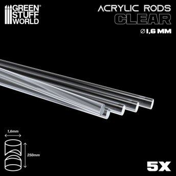 Acrylic Rods - Round 1.6 mm CLEAR